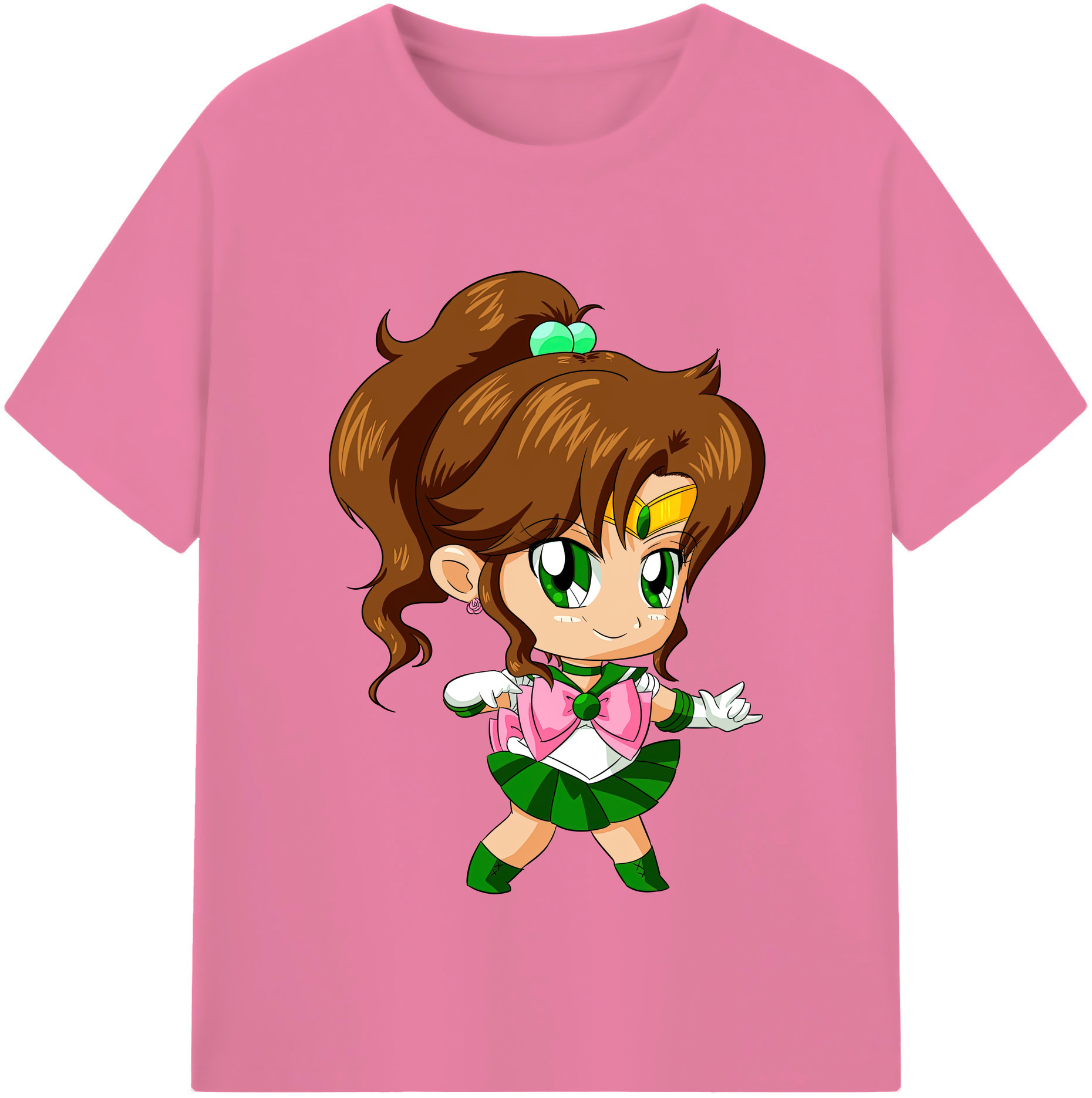 （画像用） 美少女戦士セーラームーン 木野 まこと きの まこと Sailor Moon Kino Makoto （セーラージュピター；Sailor Jupiter） 綿100％半袖Tシャツ（フロントプリント）